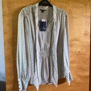 NWT!!  Silk Tie Neck Blouse